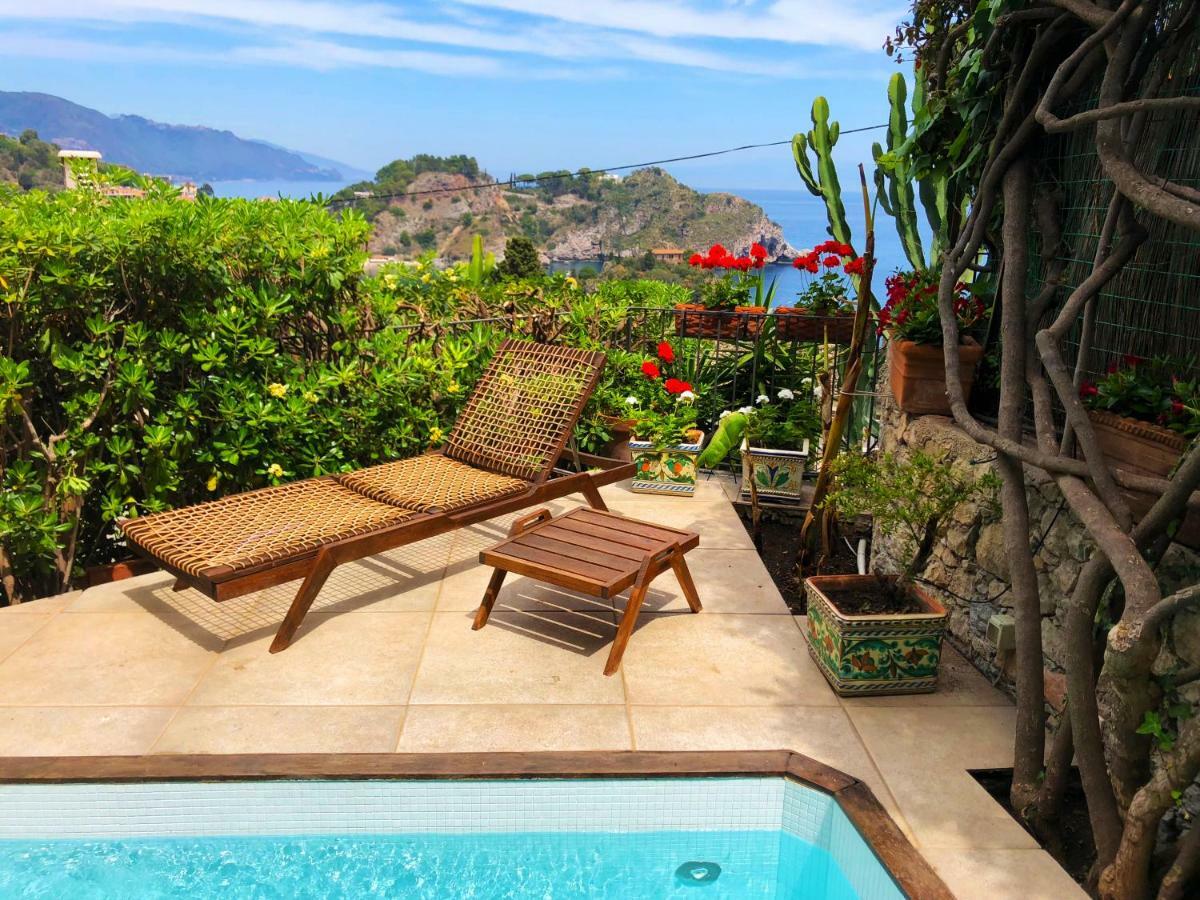 Villa Eleonora Isola Bella Sea View Small Pool + Jacuzzi Taormina Exterior foto